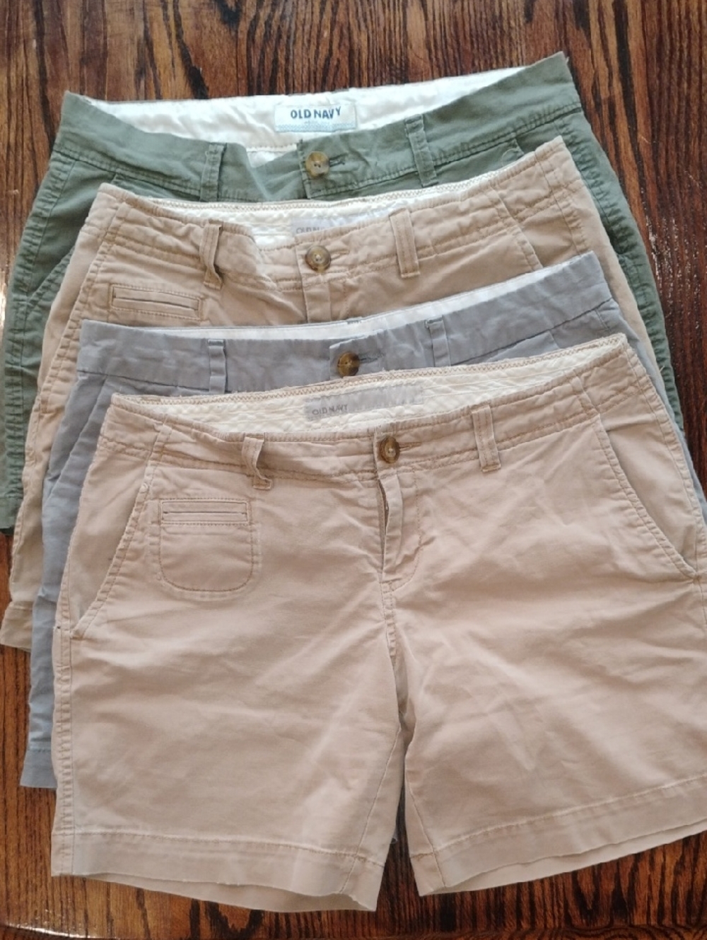 LOT OF 4 Neutral Old Navy Everyday Shorts, Size 2